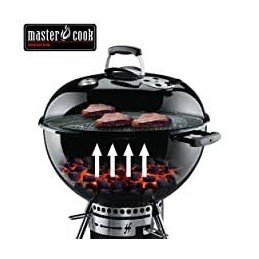 BARBECUE A CARBONE MASTERCOOK KETTY 57 NERO CON RUOTE